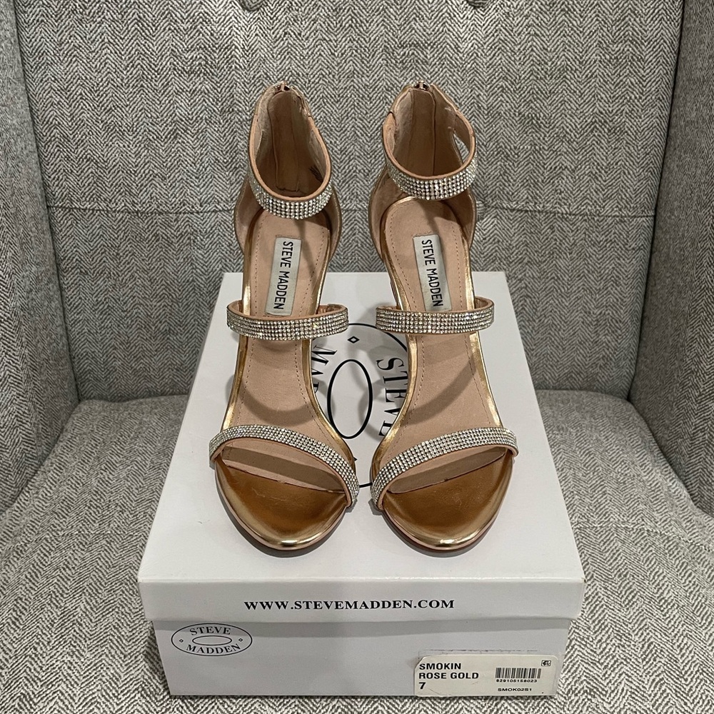 Steve Madden Smokin Rose Gold Heels